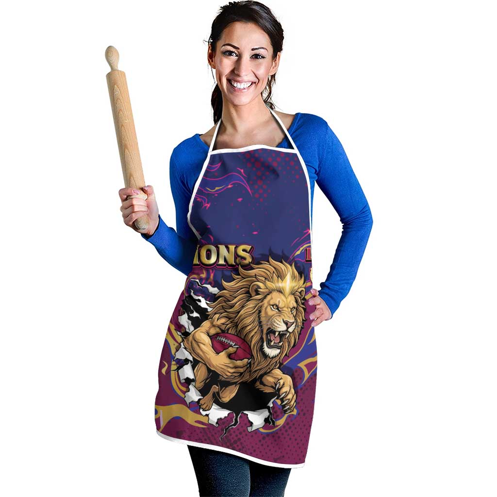 Brisbane Maroon Apron Lions Blazing Fire