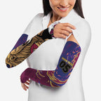 Custom Brisbane Maroon Arm Sleeves Lions Blazing Fire