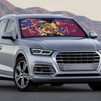 Brisbane Maroon Auto Sun Shade Lions Blazing Fire
