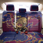Brisbane Maroon Back Car Seat Cover Lions Blazing Fire