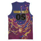 Custom Brisbane Maroon Basketball Jersey Lions Blazing Fire