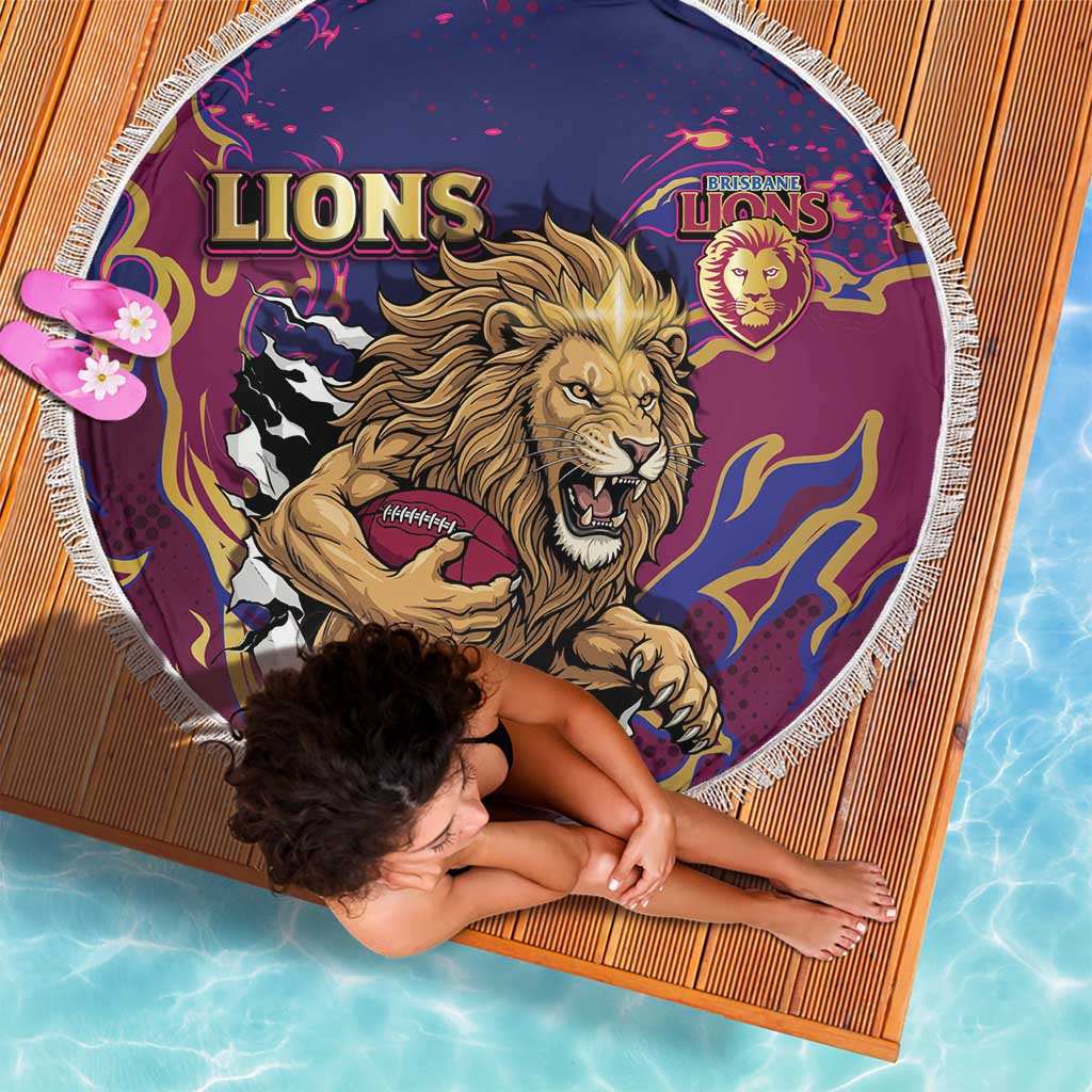 Brisbane Maroon Beach Blanket Lions Blazing Fire