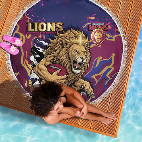 Brisbane Maroon Beach Blanket Lions Blazing Fire