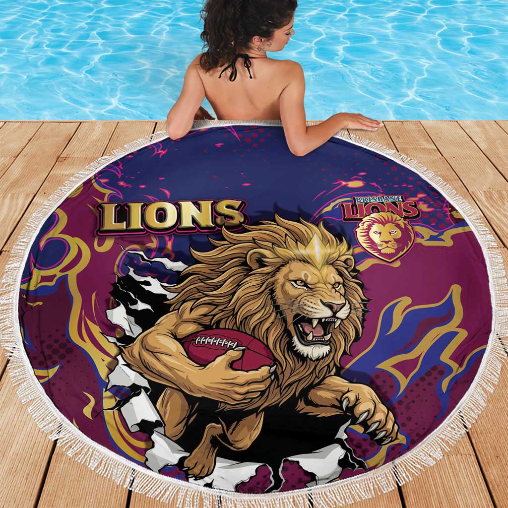 Brisbane Maroon Beach Blanket Lions Blazing Fire