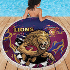 Brisbane Maroon Beach Blanket Lions Blazing Fire