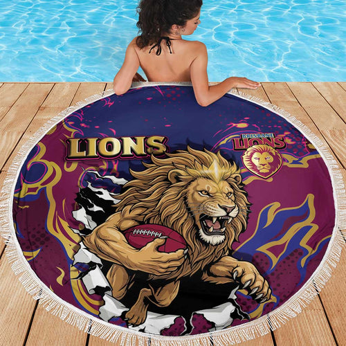 Brisbane Maroon Beach Blanket Lions Blazing Fire