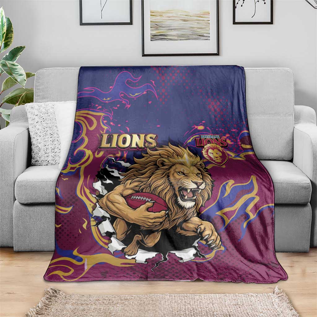 Brisbane Maroon Blanket Lions Blazing Fire