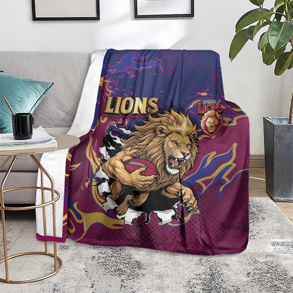Brisbane Maroon Blanket Lions Blazing Fire