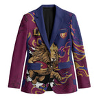 Custom Brisbane Maroon Blazer Lions Blazing Fire