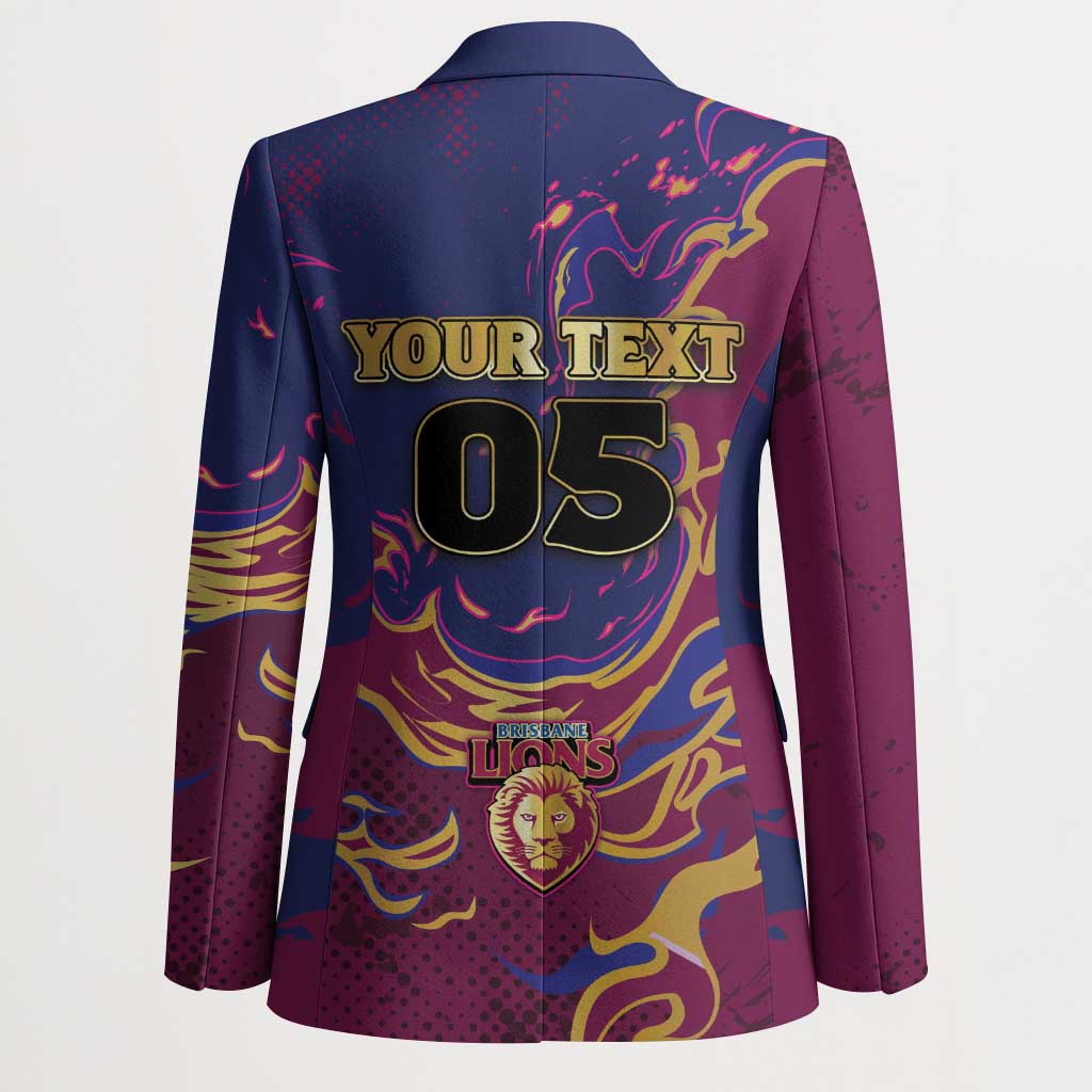 Custom Brisbane Maroon Blazer Lions Blazing Fire