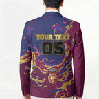 Custom Brisbane Maroon Blazer Lions Blazing Fire