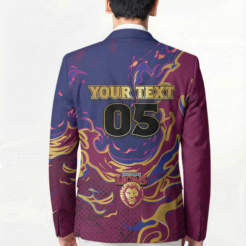 Custom Brisbane Maroon Blazer Lions Blazing Fire