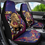 Brisbane Maroon Car Seat Cover Lions Blazing Fire