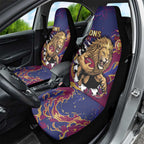 Brisbane Maroon Car Seat Cover Lions Blazing Fire