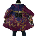 Custom Brisbane Maroon Cloak Lions Blazing Fire