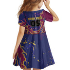Custom Brisbane Maroon Family Matching Summer Maxi Dress and Hawaiian Shirt Lions Blazing Fire