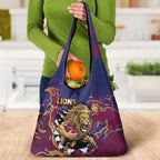 Brisbane Maroon Grocery Bag Lions Blazing Fire