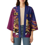 Custom Brisbane Maroon Kimono Lions Blazing Fire