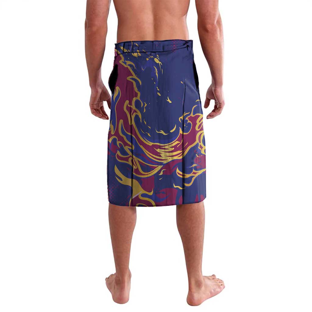 Custom Brisbane Maroon Lavalava Lions Blazing Fire