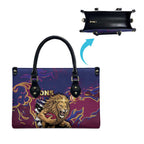 Brisbane Maroon Leather Bag Lions Blazing Fire