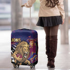 Brisbane Maroon Luggage Cover Lions Blazing Fire