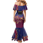 Custom Brisbane Maroon Mermaid Dress Lions Blazing Fire