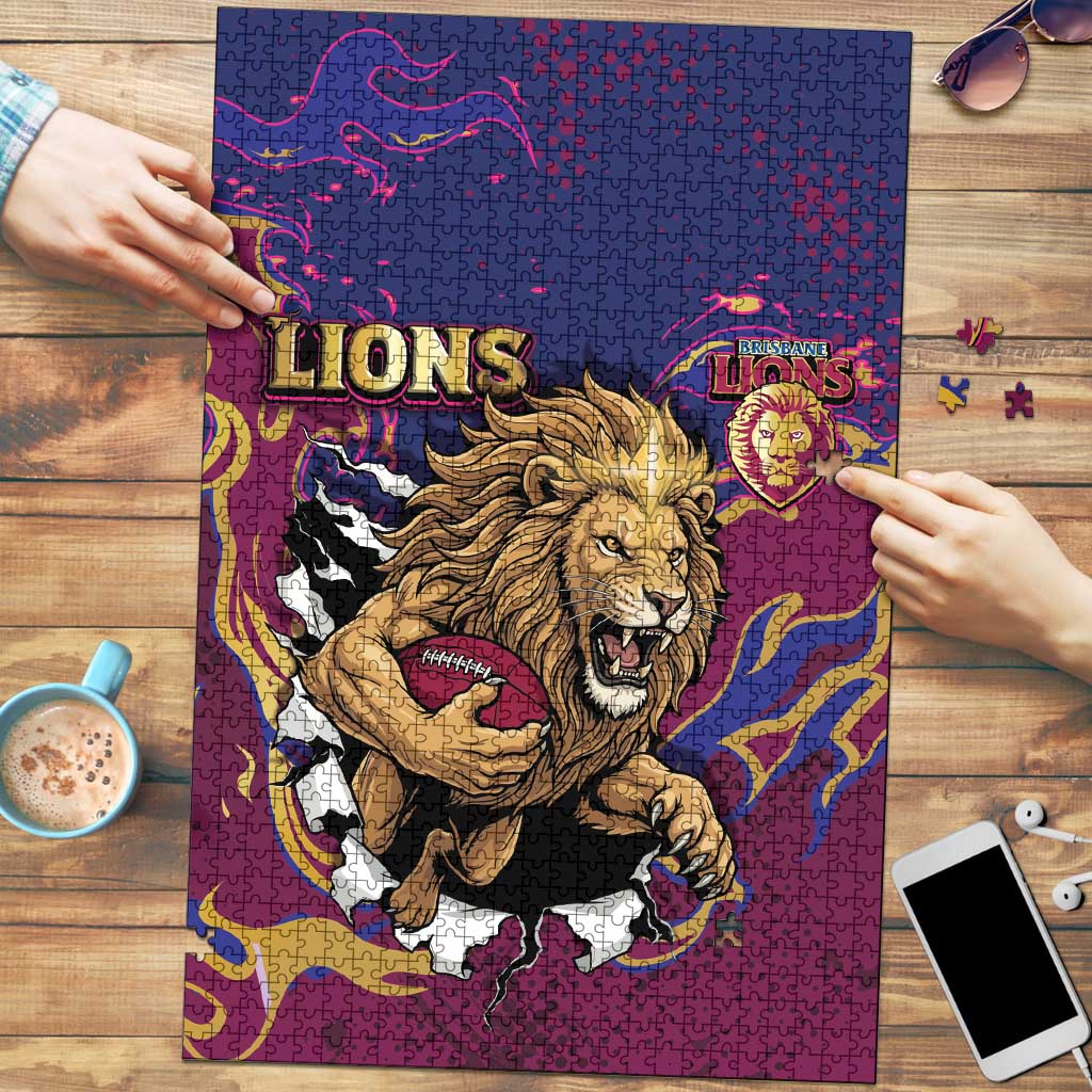 Brisbane Maroon Puzzle Lions Blazing Fire