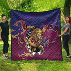 Brisbane Maroon Quilt Lions Blazing Fire