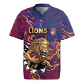 Custom Brisbane Maroon Rugby Jersey Lions Blazing Fire