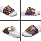 Brisbane Maroon Slide Sandals Lions Blazing Fire