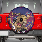 Brisbane Maroon Spare Tire Cover Lions Blazing Fire