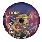 Brisbane Maroon Spare Tire Cover Lions Blazing Fire