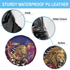 Brisbane Maroon Spare Tire Cover Lions Blazing Fire