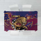 Brisbane Maroon Tablecloth Lions Blazing Fire