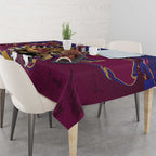Brisbane Maroon Tablecloth Lions Blazing Fire
