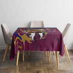 Brisbane Maroon Tablecloth Lions Blazing Fire