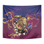 Brisbane Maroon Tapestry Lions Blazing Fire