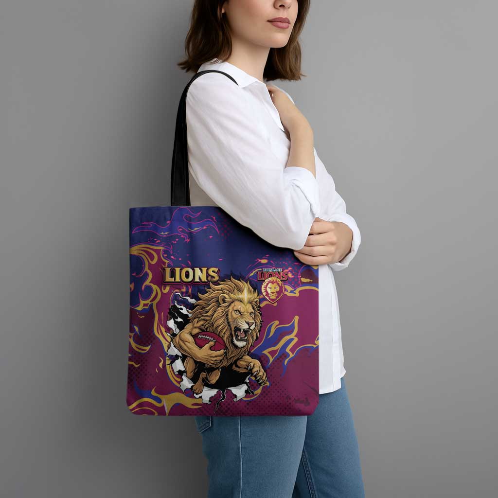 Brisbane Maroon Tote Bag Lions Blazing Fire