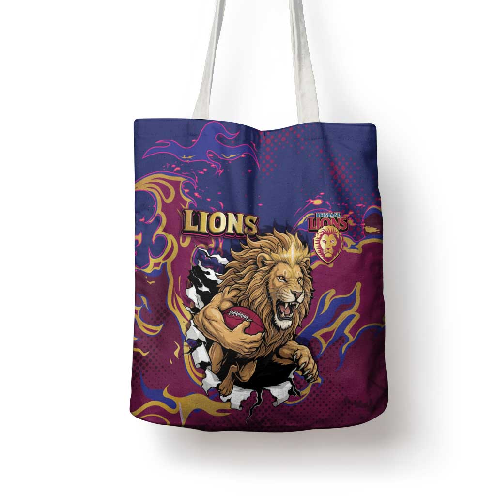 Brisbane Maroon Tote Bag Lions Blazing Fire