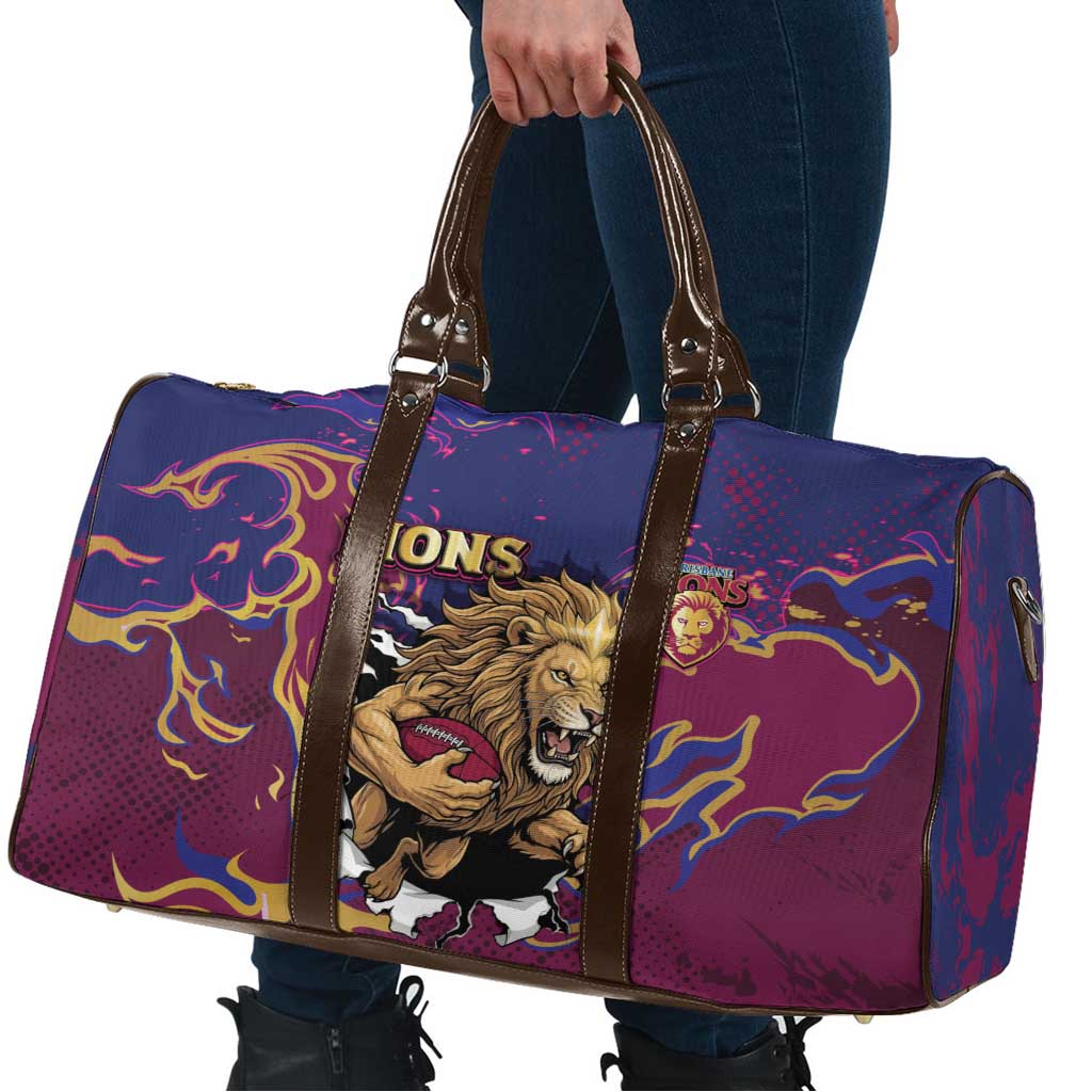 Brisbane Maroon Travel Bag Lions Blazing Fire