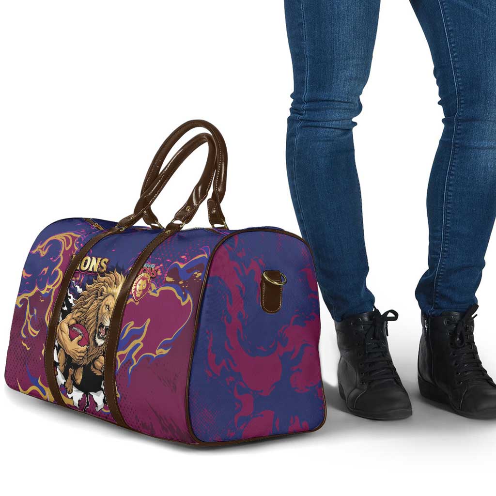 Brisbane Maroon Travel Bag Lions Blazing Fire