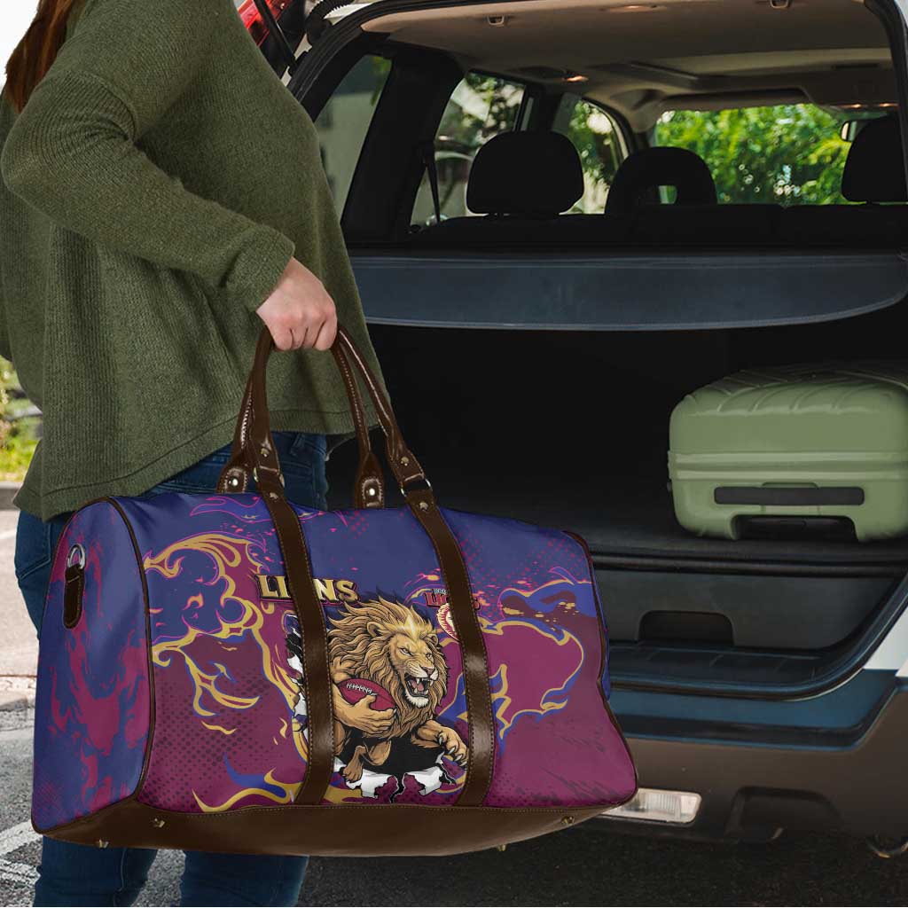 Brisbane Maroon Travel Bag Lions Blazing Fire