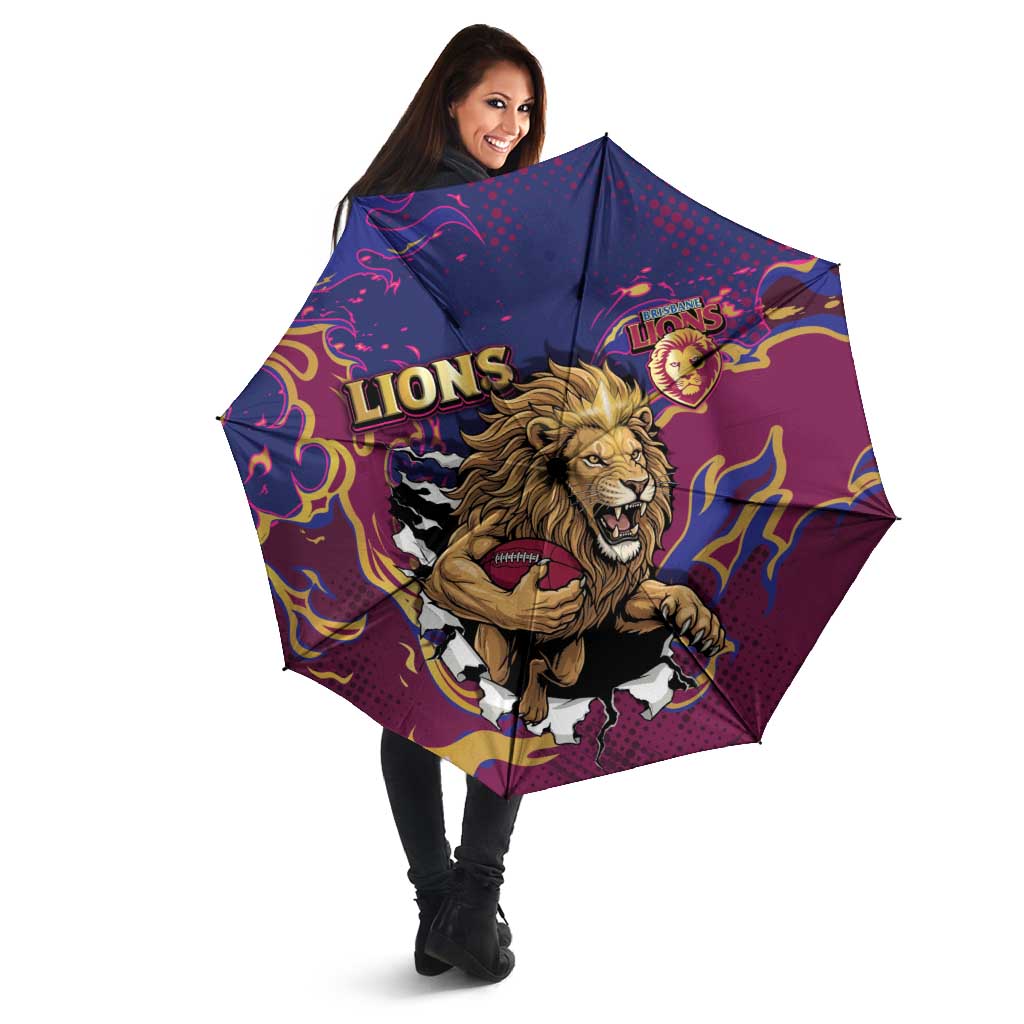 Brisbane Maroon Umbrella Lions Blazing Fire