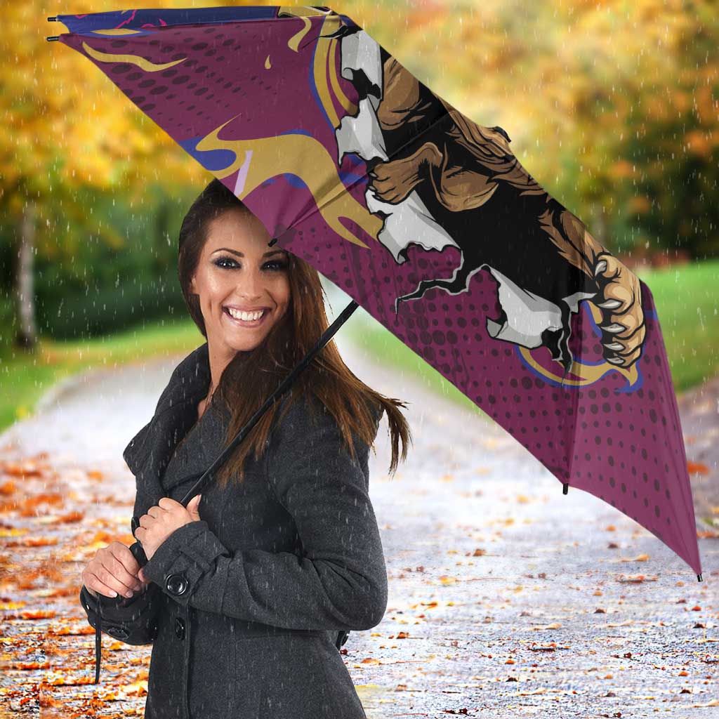 Brisbane Maroon Umbrella Lions Blazing Fire