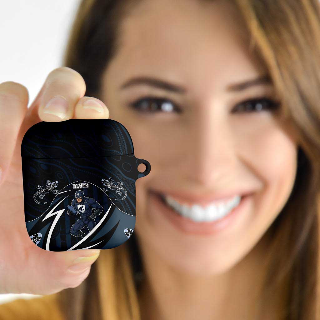 Carlton Navy AirPods Case Captain With Aboriginal Art