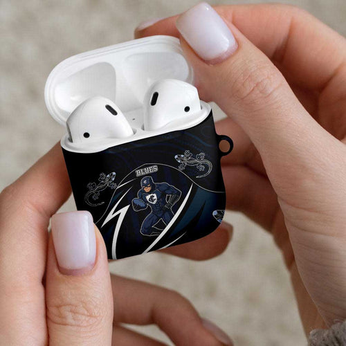 Carlton Navy AirPods Case Captain With Aboriginal Art