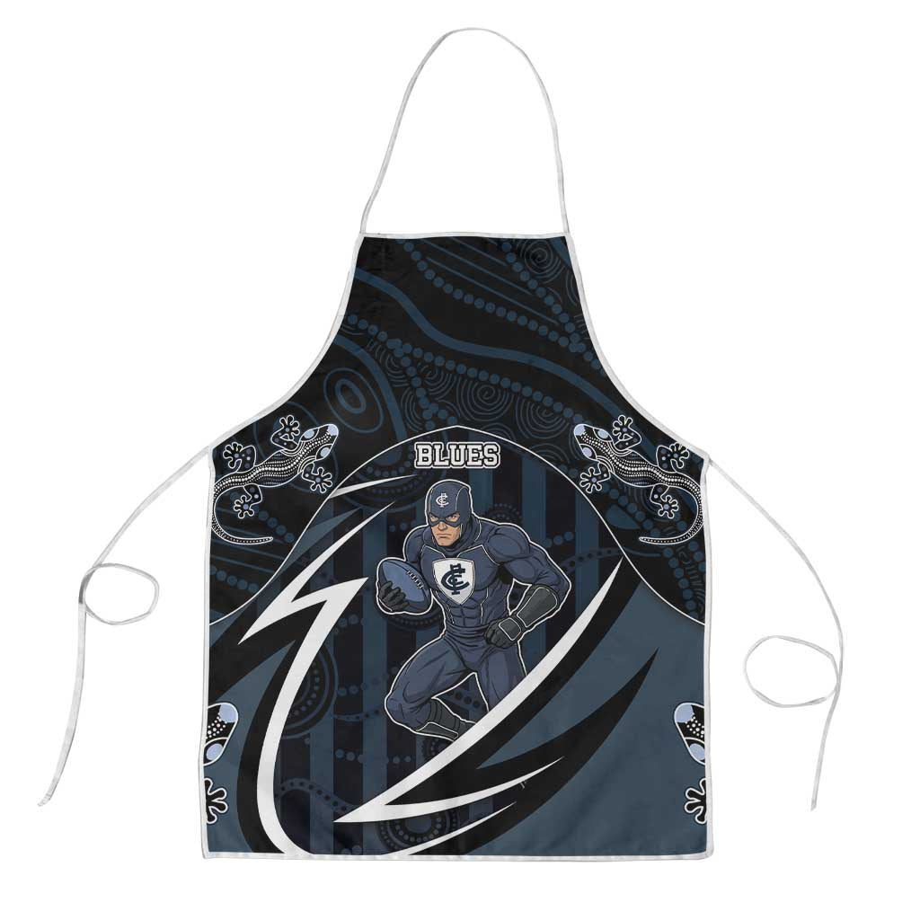 Carlton Navy Apron Captain With Aboriginal Art