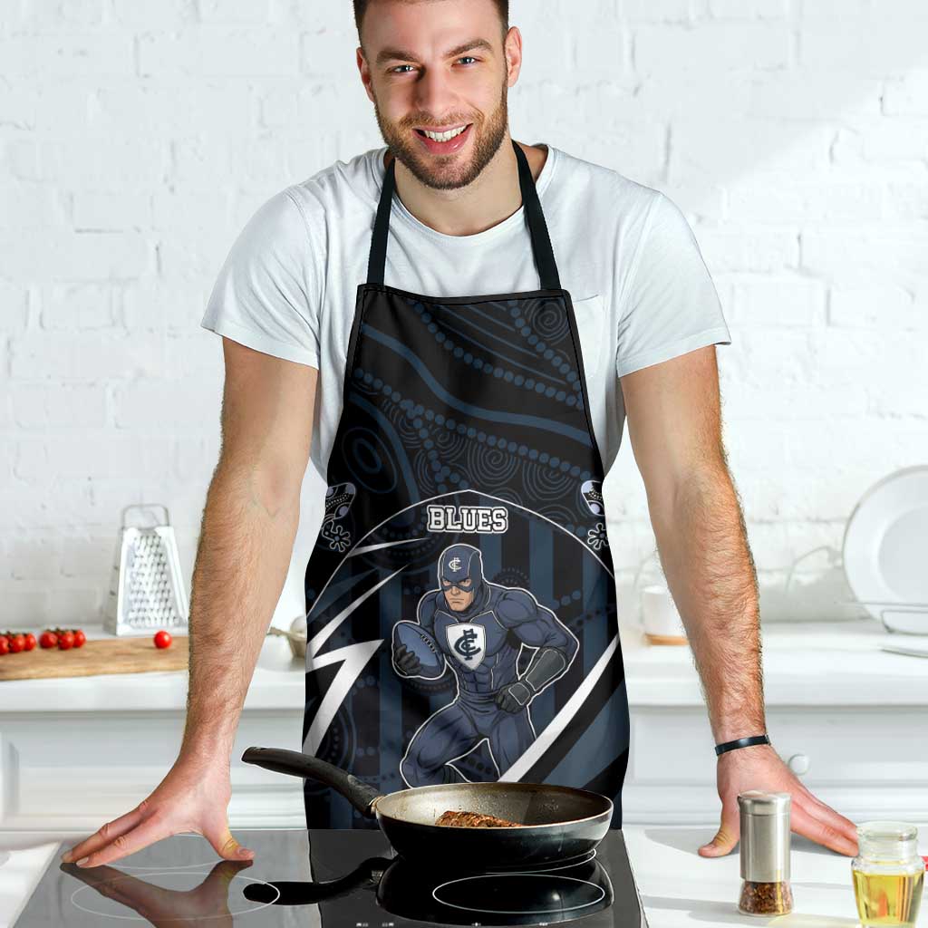 Carlton Navy Apron Captain With Aboriginal Art