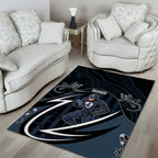 Carlton Navy Area Rug Captain With Aboriginal Art