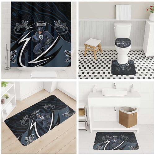 Carlton Navy Bathroom Set Captain With Aboriginal Art